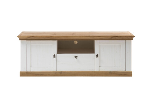 Tv-alus LANDHAUS valge mänd / tamm, 183x52xH64 cm