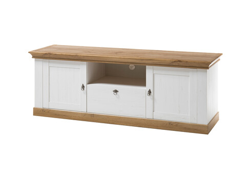 Tv-alus LANDHAUS valge mänd / tamm, 183x52xH64 cm