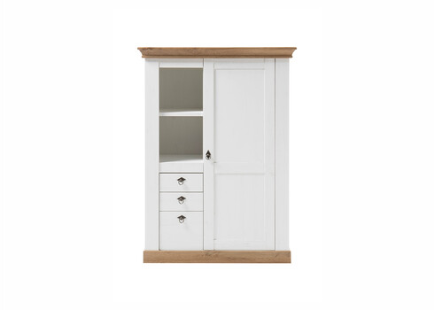 Kapp LANDHAUS valge mänd / tamm, 102x44xH139 cm