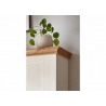 Vitriinkapp LANDHAUS valge mänd / tamm, 102x44xH204 cm