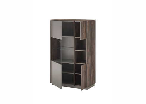 Vitriinkapp LARGO tume tamm / antratsiit, 80x40xH130 cm