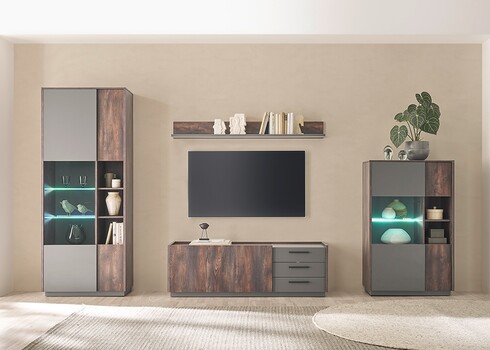 Tv-alus LARGO tumehall / antratsiit, 152x45xH50 cm
