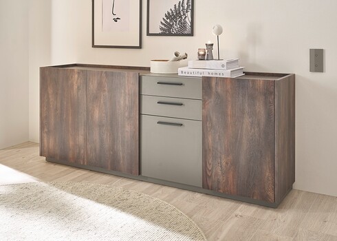 Kummut LARGO tume tamm / antratsiit, 200x45xH80 cm