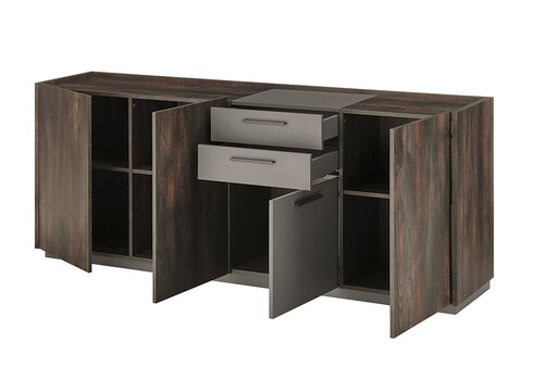 Kummut LARGO tume tamm / antratsiit, 200x45xH80 cm