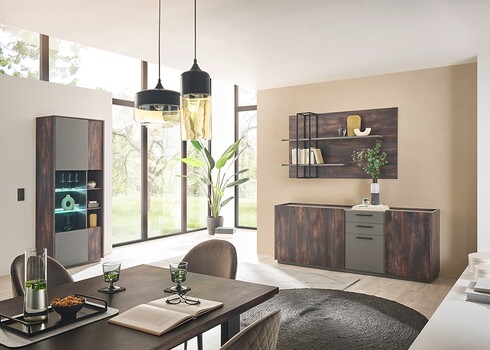 Kummut LARGO tume tamm / antratsiit, 200x45xH80 cm