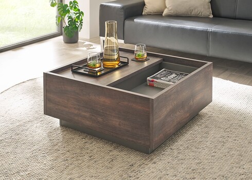 Diivanilaud LARGO tume tamm / antratsiit, 75x75xH33 cm