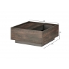 Diivanilaud LARGO tume tamm / antratsiit, 75x75xH33 cm