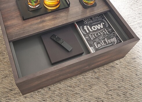 Diivanilaud LARGO tume tamm / antratsiit, 75x75xH33 cm