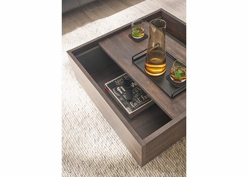 Diivanilaud LARGO tume tamm / antratsiit, 75x75xH33 cm