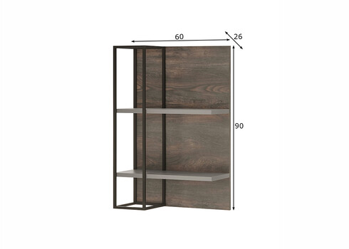 Seinariiul LARGO tume tamm / antratsiit, 60x26xH90 cm