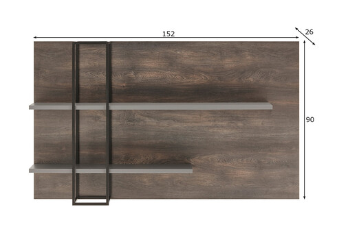 Seinariiul LARGO tume tamm / antratsiit, 152x26xH90 cm