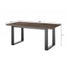 Söögilaud LARGO tume tamm / must, 160x81xH77 cm
