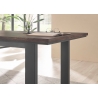 Söögilaud LARGO tume tamm / must, 160x81xH77 cm