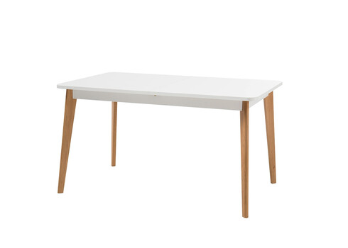 Söögilaud LENA valge / tamm, 140-180x80xH75 cm