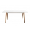Söögilaud LENA valge / tamm, 140-180x80xH75 cm