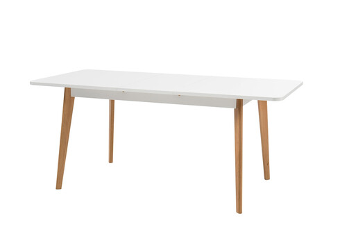 Söögilaud LENA valge / tamm, 140-180x80xH75 cm