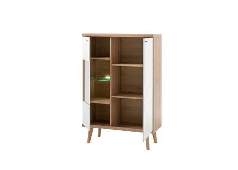 Kapp LENA valge / tamm, 90x40xH134 cm