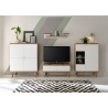 Tv-alus LENA valge / tamm, 107x40xH50 cm