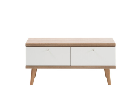 Tv-alus LENA valge / tamm, 107x40xH50 cm