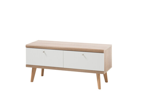 Tv-alus LENA valge / tamm, 107x40xH50 cm