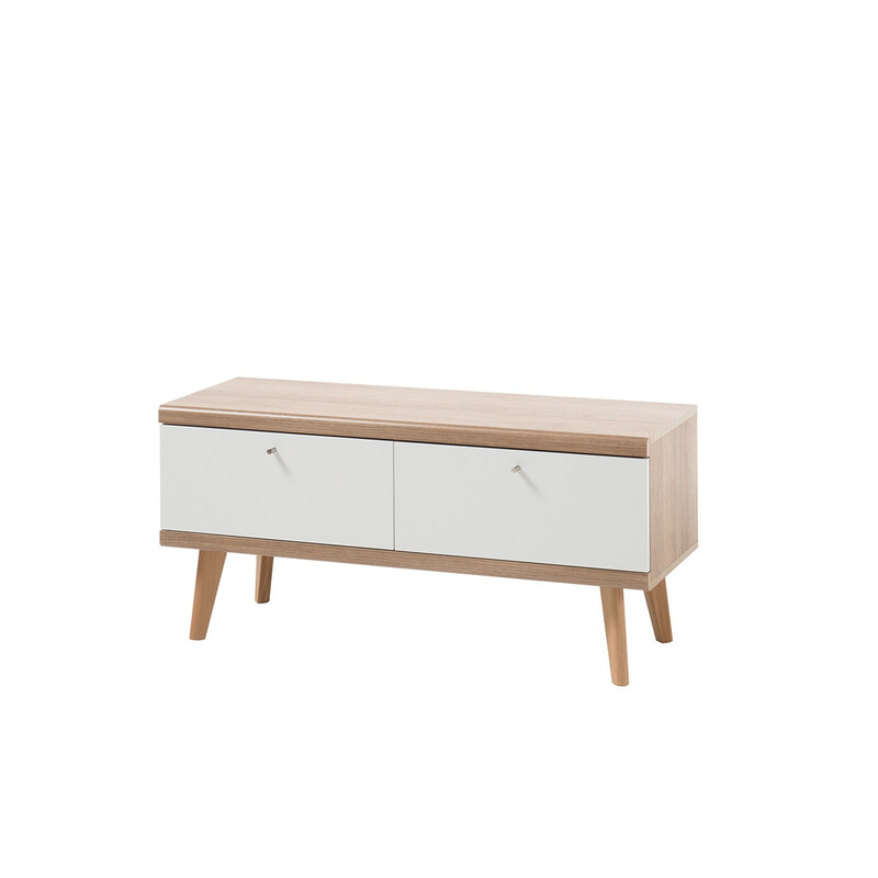 Tv-alus LENA valge / tamm, 107x40xH50 cm