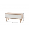 Tv-alus LENA valge / tamm, 107x40xH50 cm