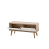 Tv-alus LENA valge / tamm, 107x40xH50 cm