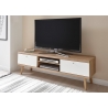 Tv-alus LENA valge / tamm, 160x40xH50 cm