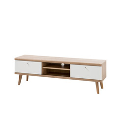 Tv-alus LENA valge / tamm, 160x40xH50 cm