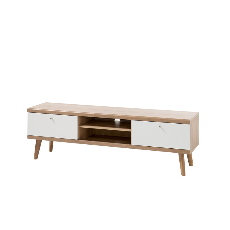 Tv-alus LENA valge / tamm, 160x40xH50 cm Tv-alus LENA valge / tamm, 160x40xH50 cm
