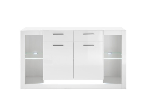 Kummut MERAN valge kõrgläige, 150x43xH83 cm