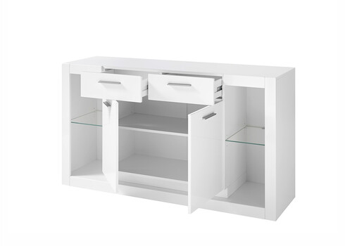 Kummut MERAN valge kõrgläige, 150x43xH83 cm