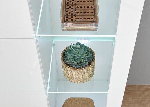 Kummut MERAN valge kõrgläige, 141x37xH139 cm