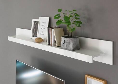 Seinariiul MERAN valge läige, 198x20xH21 cm