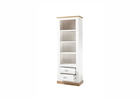 Kapp-riiul ORLANDO valge mänd / tamm, 73x40xH204 cm