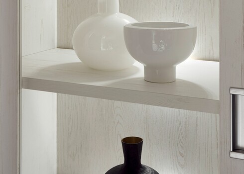 Kapp-riiul ORLANDO valge mänd / tamm, 73x40xH204 cm