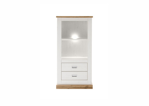 Kapp-riiul ORLANDO valge mänd / tamm, 73x40xH146 cm