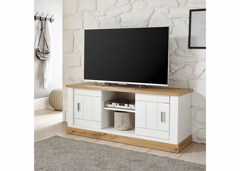 Tv-alus ORLANDO valge mänd / tamm, 145x46xH60 cm