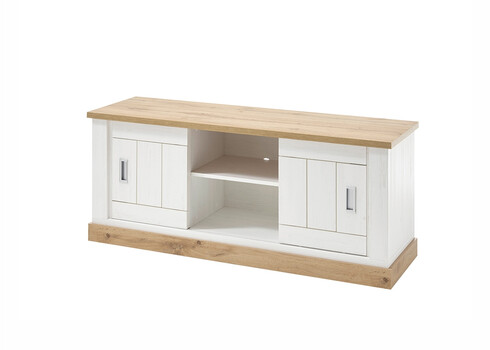 Tv-alus ORLANDO valge mänd / tamm, 145x46xH60 cm