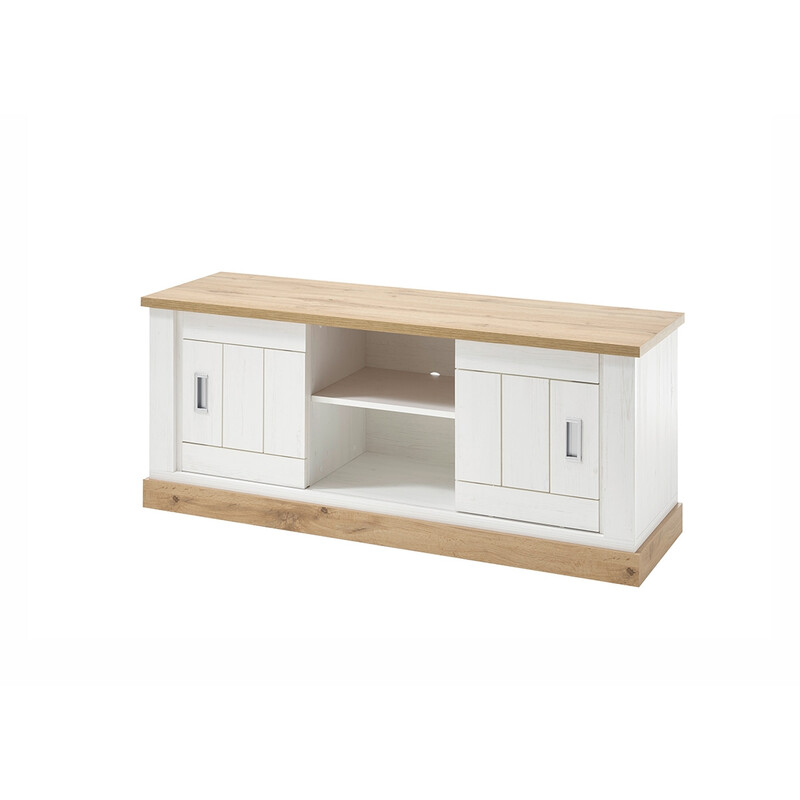 Tv-alus ORLANDO valge mänd / tamm, 145x46xH60 cm Tv-alus ORLANDO valge mänd / tamm, 145x46xH60 cm