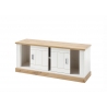 Tv-alus ORLANDO valge mänd / tamm, 145x46xH60 cm