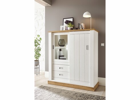 Kapp ORLANDO valge läige, 126x50xH140 cm