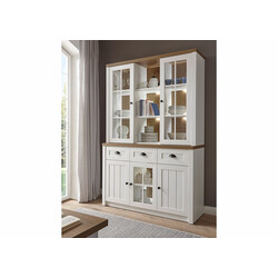 Puhvetkapp PROVENCE valge mänd / tamm, 130x43xH198 cm