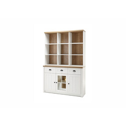 Puhvetkapp PROVENCE valge mänd / tamm, 130x43xH198 cm