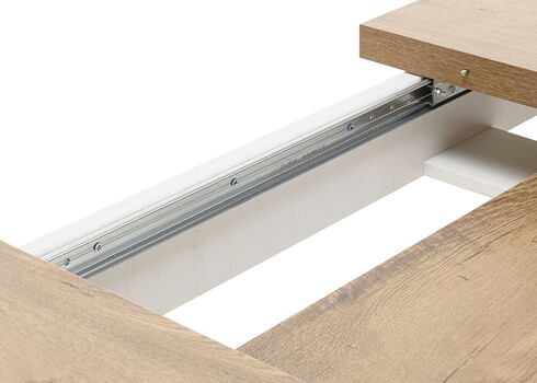 Pikendatav söögilaud PROVENCE valge mänd / tamm, 160-200x90xH82 cm