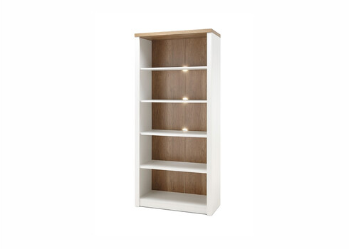 Riiul PROVENCE valge mänd / tamm, 90x43xH198 cm