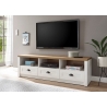 Tv-alus PROVENCE valge mänd / tamm, 160x43xH47 cm