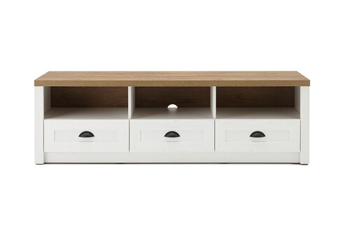 Tv-alus PROVENCE valge mänd / tamm, 160x43xH47 cm