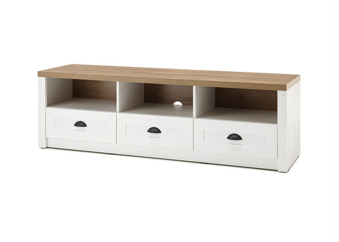 Tv-alus PROVENCE valge mänd / tamm, 160x43xH47 cm