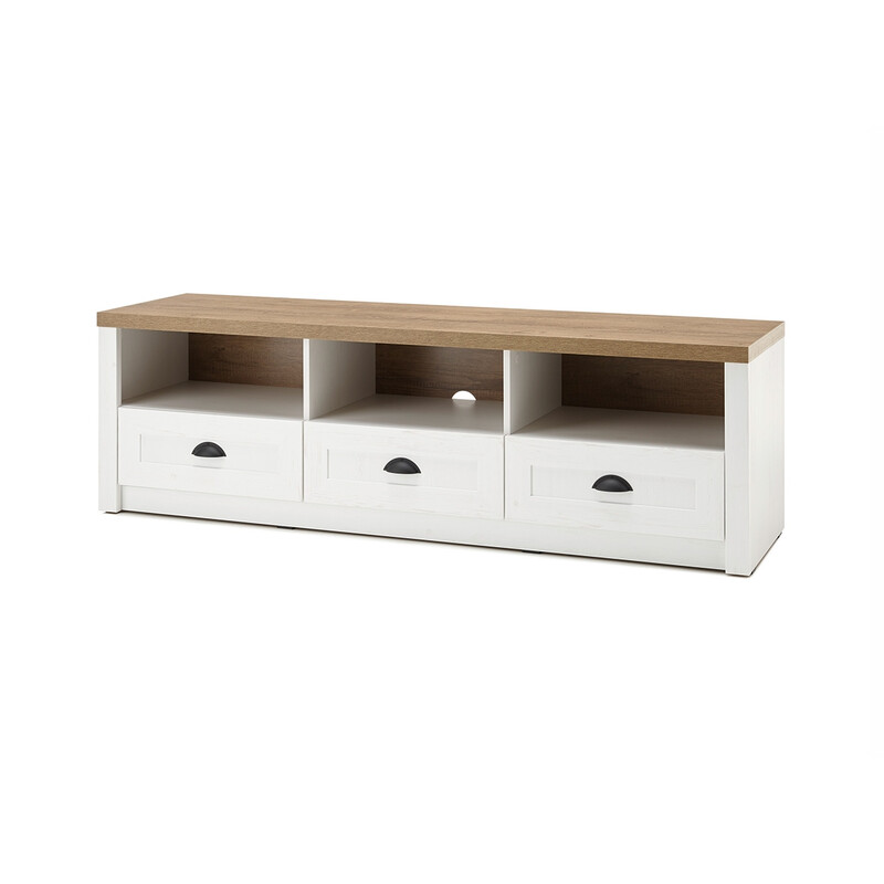 Tv-alus PROVENCE valge mänd / tamm, 160x43xH47 cm Tv-alus PROVENCE valge mänd / tamm, 160x43xH47 cm